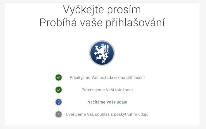 Vyčkejte prosím – probíhá přihlašování